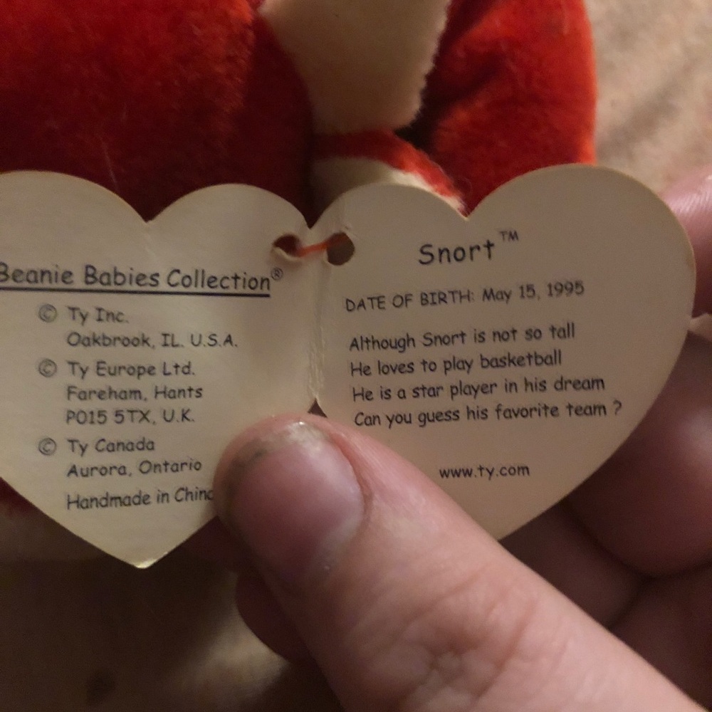 Rare snort original beanie babie